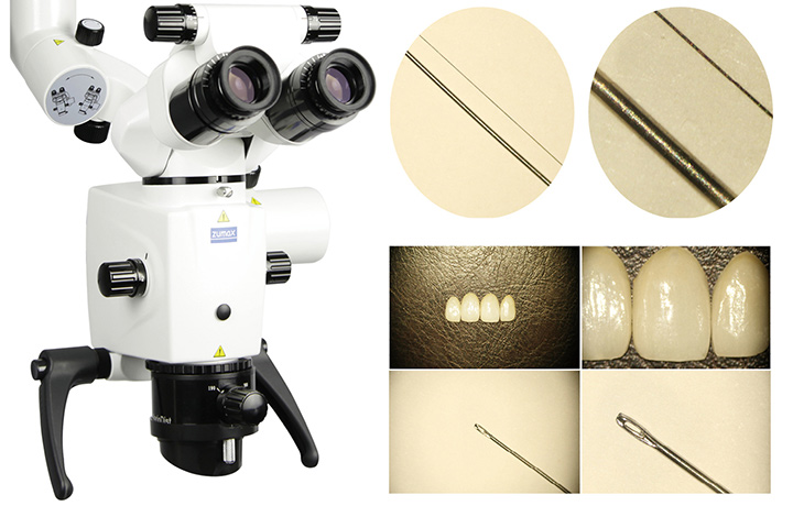 显微镜下的头发、牙齿、绣花针 显微镜下的头发、牙齿、绣花针